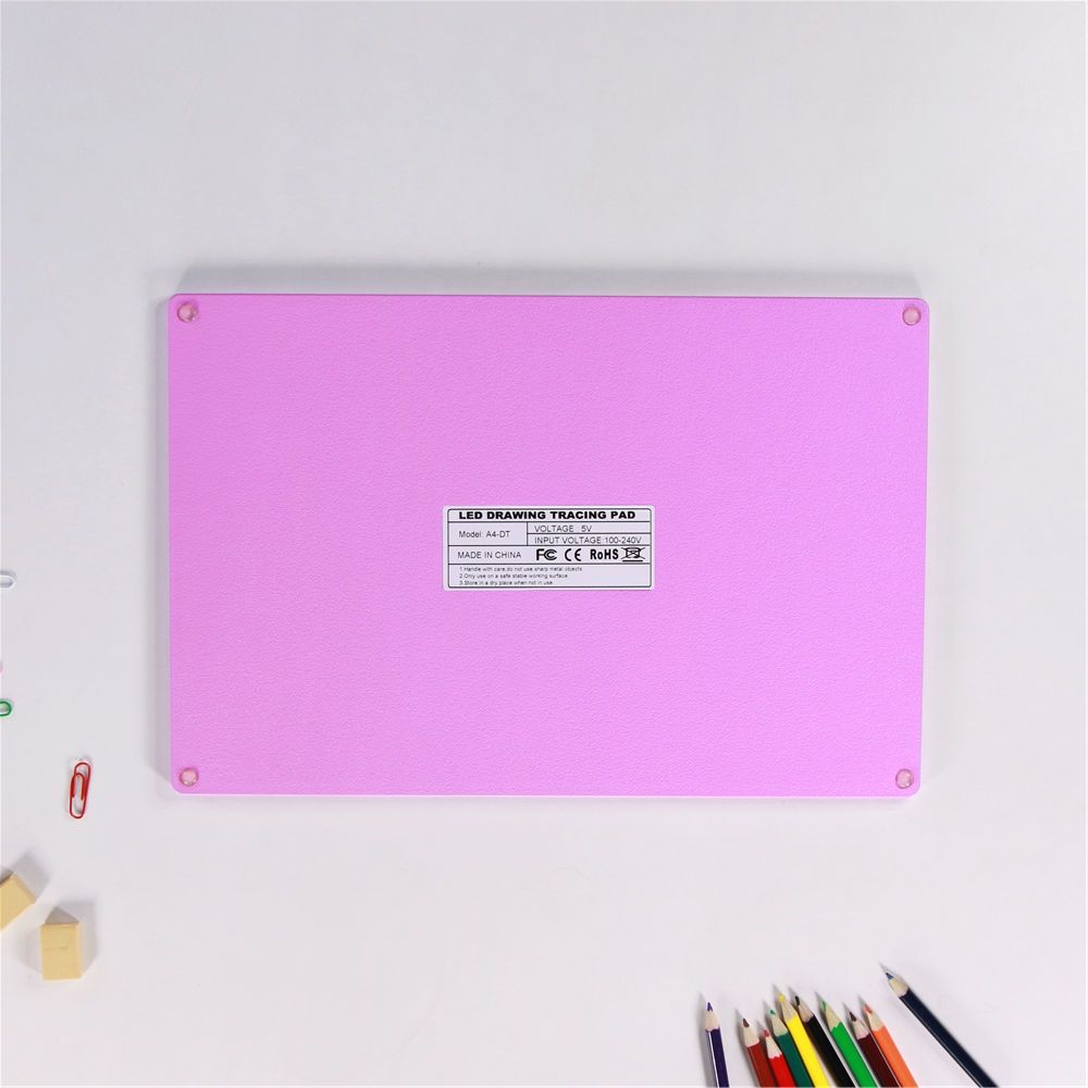 2020 New Product A4 Acrylic Pink LED drawing board magnetic Light Box LED Drawing pad light tracing Sketching drawing toys