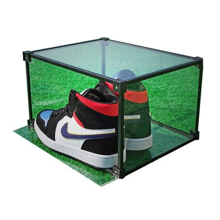 stackable shoe box plastic acrylic box organizer storage container wit