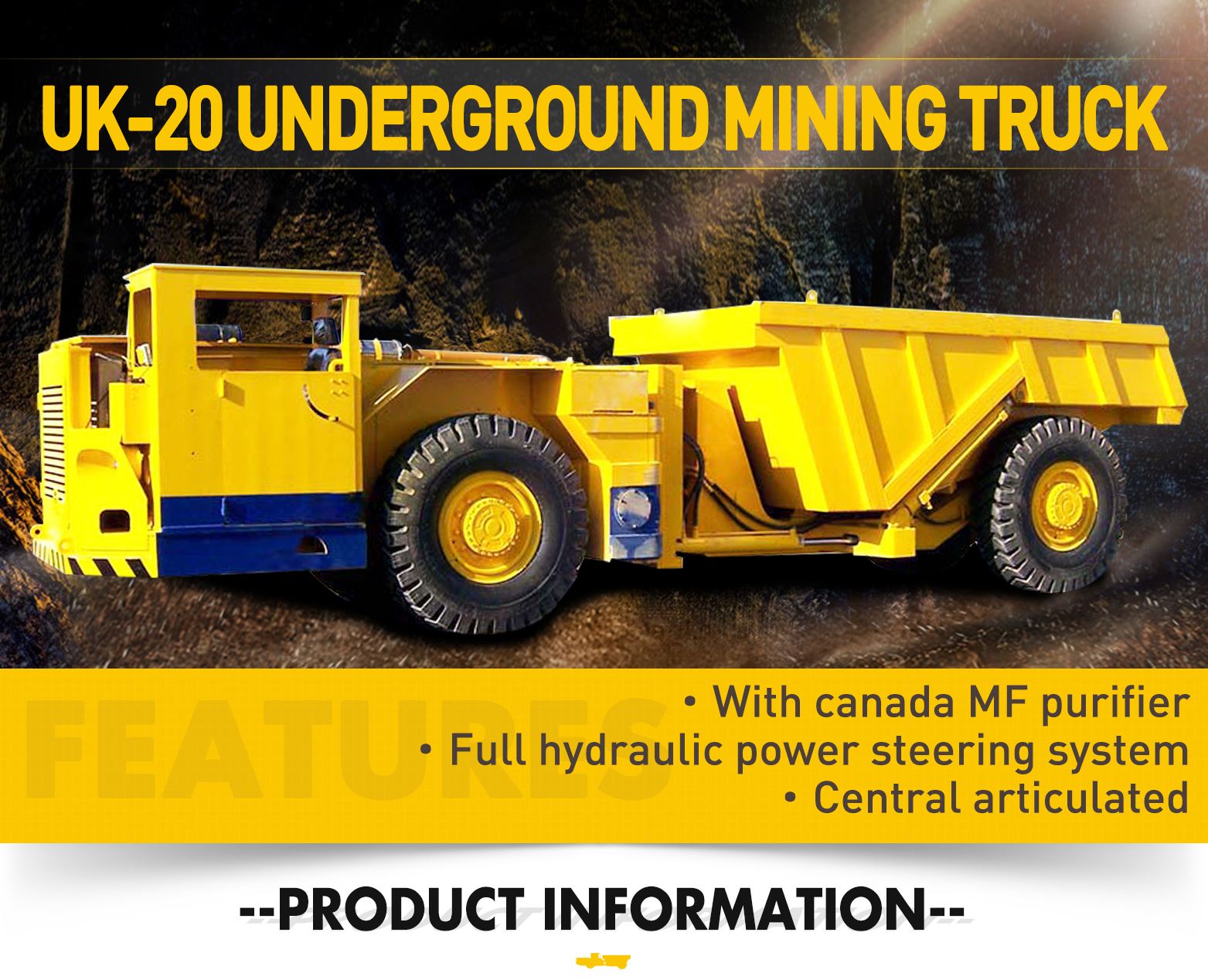 Underground Mining Dump Truck For Rock Excavation