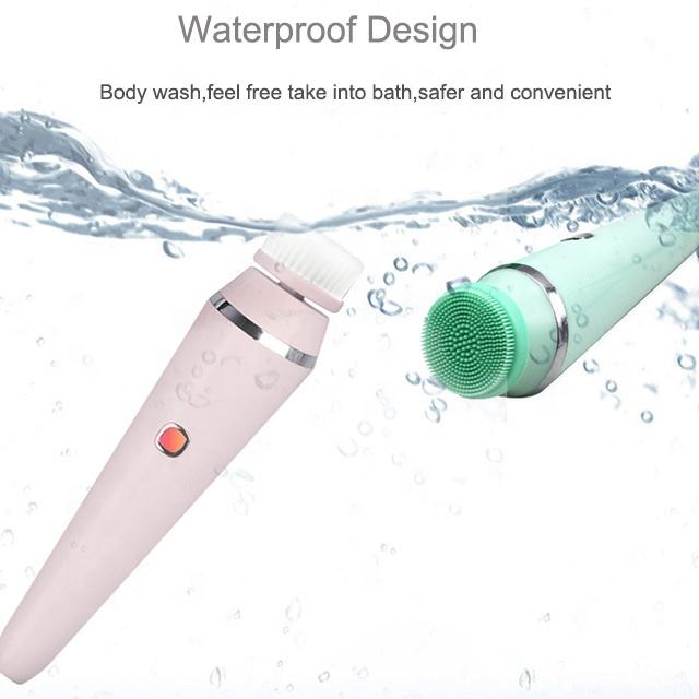 Private Label Facial Cleansing Brush 4-in-1 Set Waterproof Face Cleaning Brush for Deep Cleansing
