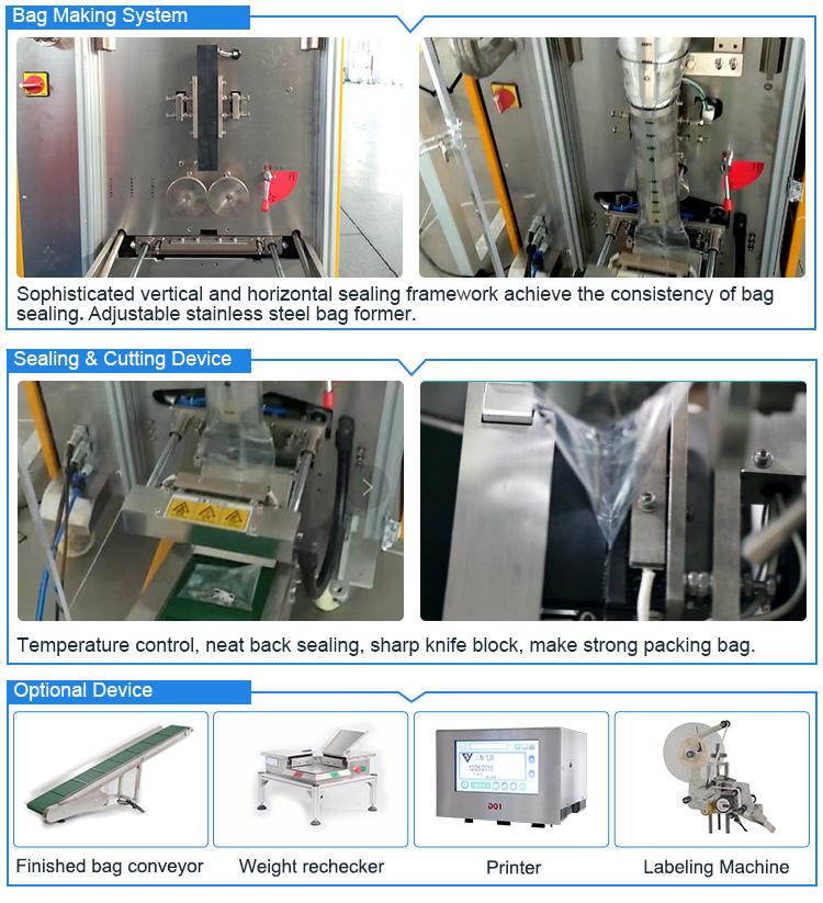 Multi-function Automatic VFFS Fastener Bolt Screw Sorting Packaging Machine Four Vibrating Feeder Customizable to Thirty