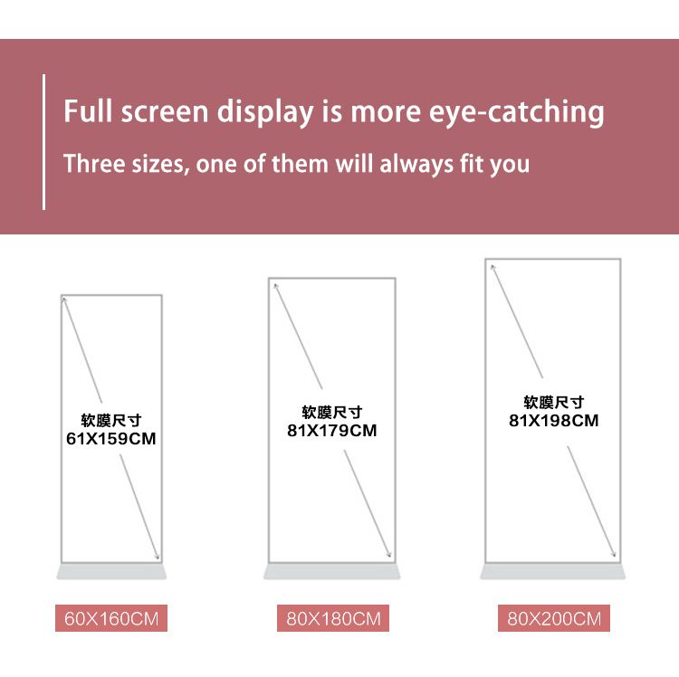 Advertising signage frameless exhibition aluminum poster display shelf frame for hotel conference meeting