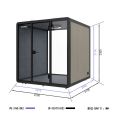 Quarantined space office sleeping pod fast assemble isolation office pods reutilization sound proof booth with ventilation