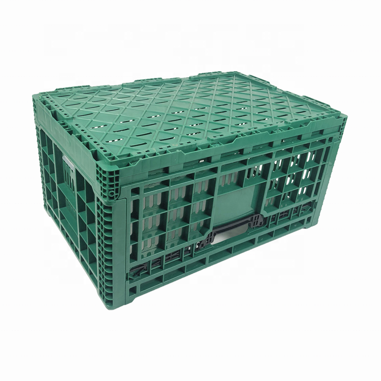 Manufacturer wholesale collapsible 70L transport logistics plastic crate for sale