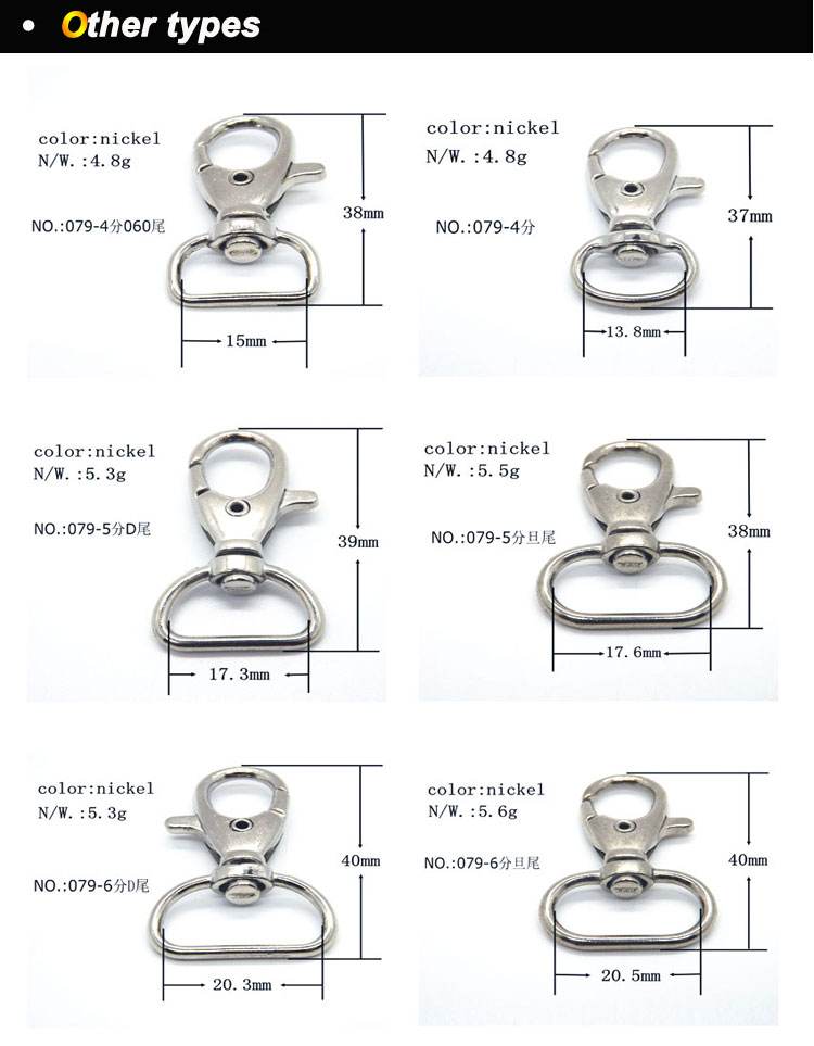 1 inch bag metal parts metal swivel snap hook d ring for purse