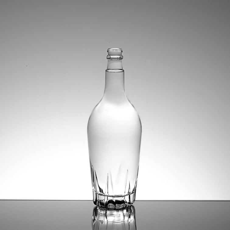 Wholesale 750ml 700ml clear cork top spirit wine glass bottle on sale