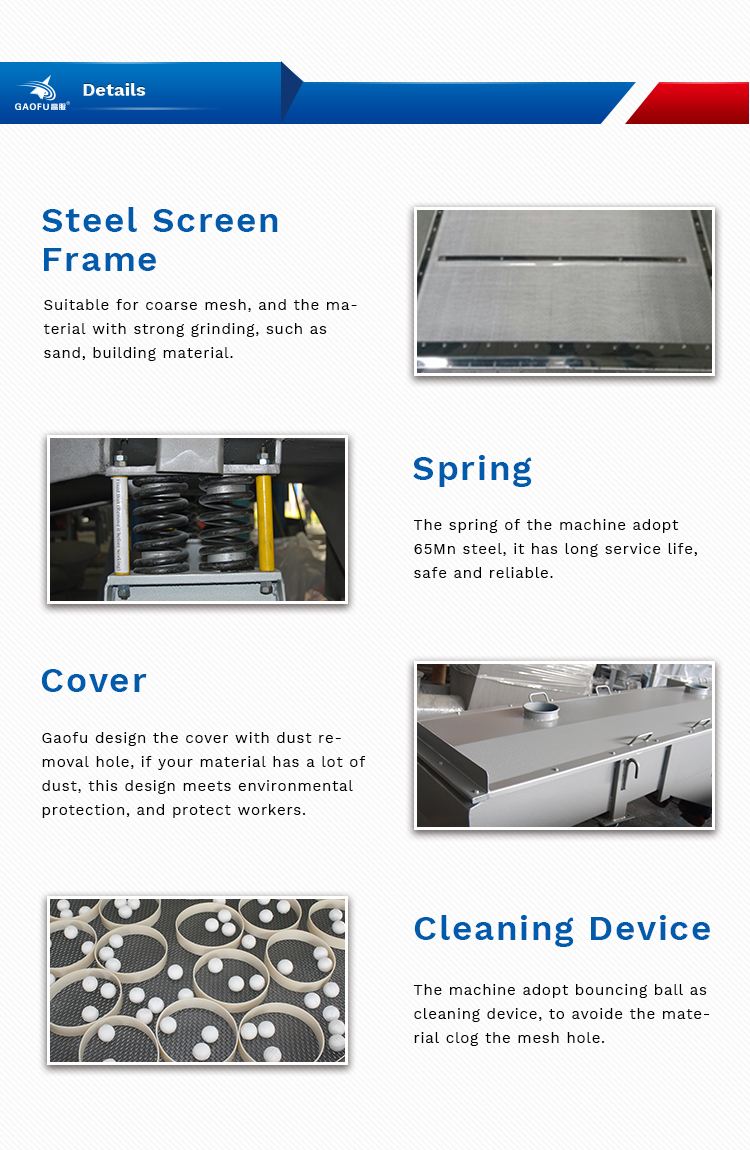 Industrial linear vibrating screen sieve separator/soil screener/sifter shaker