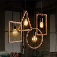 industrial creative art deco antique led ring pendant lamp