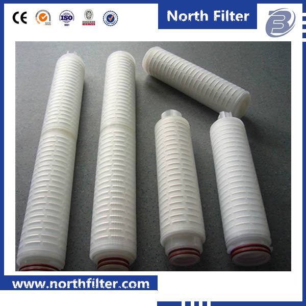 Food grade Medical industry 0.22 Micron absolute PES pleated filter cartridge