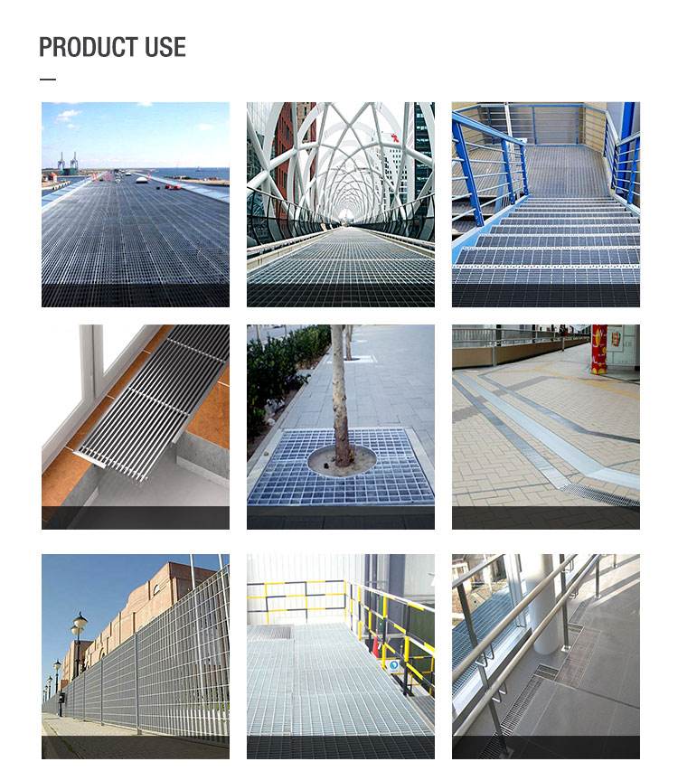 Factory supply galvanized drainage grates/steel grating stairs/concrete steel grating