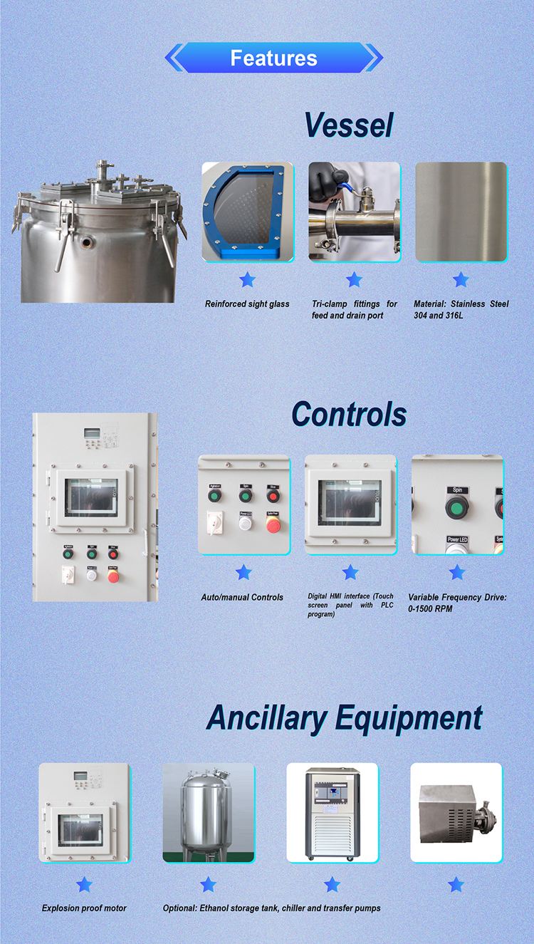 Ethanol extraction equipment cooling centrifuge