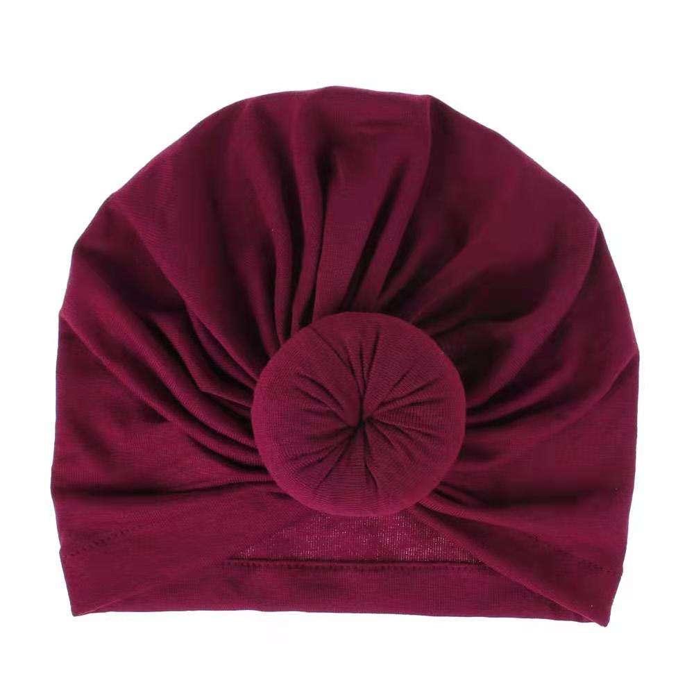 Newest Style Fashionable Attractive Solid Color Reusable Baby Girls turban headbands Bow Turbans Hats