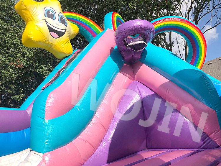 unicorn inflatable bouncer house combo jumping castle park with slide