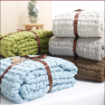 Popular hot sale  summer cooling high quality solid knitted blanket