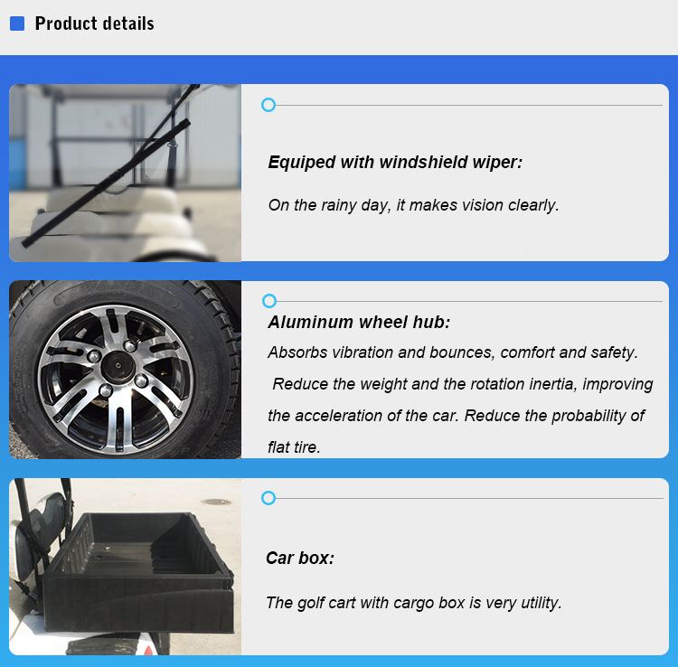 Four wheel small electric car 4 seater golf cart with CE certificate