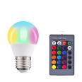 led remote bulb RGB bulb lamp 3w 5w  rainbow color ambience light plastic aluminum cross-border hot selling factory direct sales