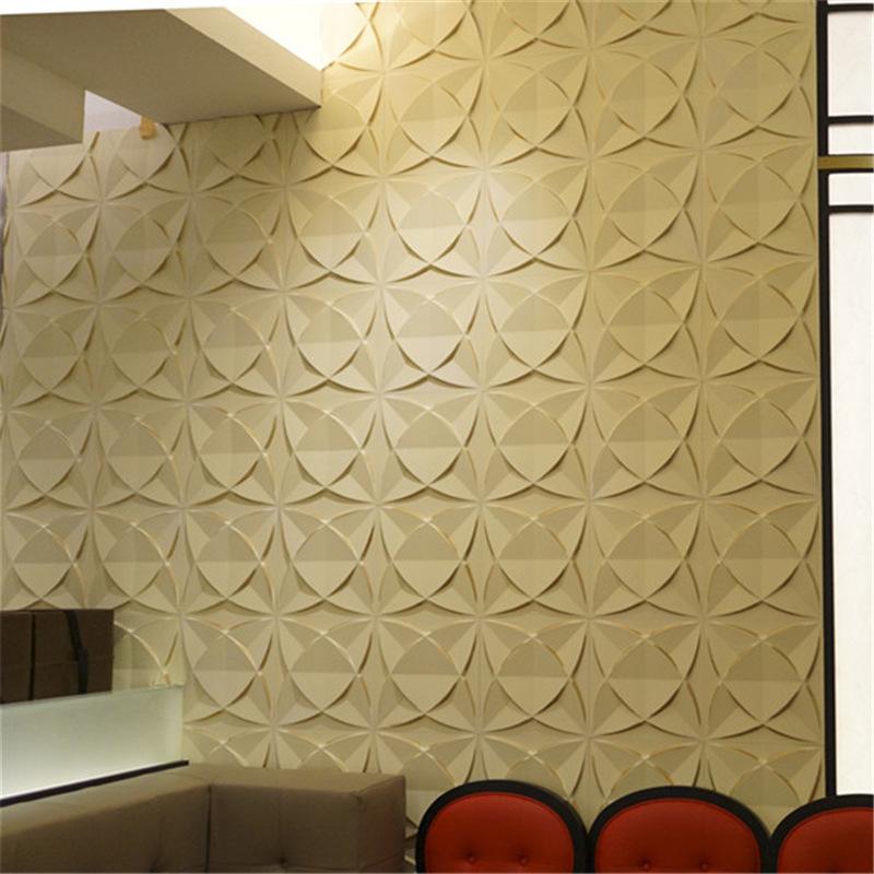 2021 new design pvc 3d wall panel diamond flower 500*500 living room TV background stereo 3d decorative exterior wallboard