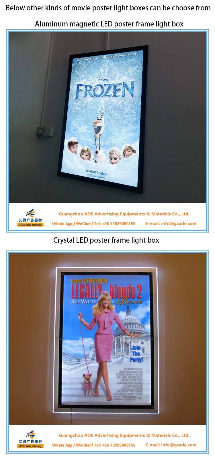 China cheap movie advertising cinema light box movie poster for new movie publishing