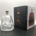 Hot sale custom design crystal bottle unique skull shape 700 ml liquor whisky gin vodka glass bottle 750ml