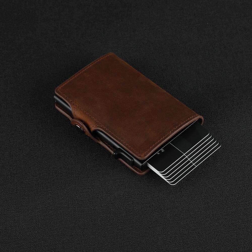 New Airtag wallet card holder with money clip Apple Siri find wallet zipper coin purse leather wallet with Airtag case