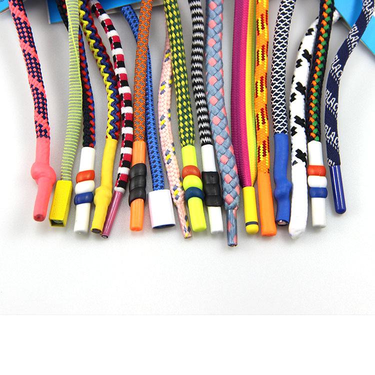 Logo Custom Drawstring Cord Multi Color 12mm 14mm Drawcord With Custom Tip Polyester Hoodie String