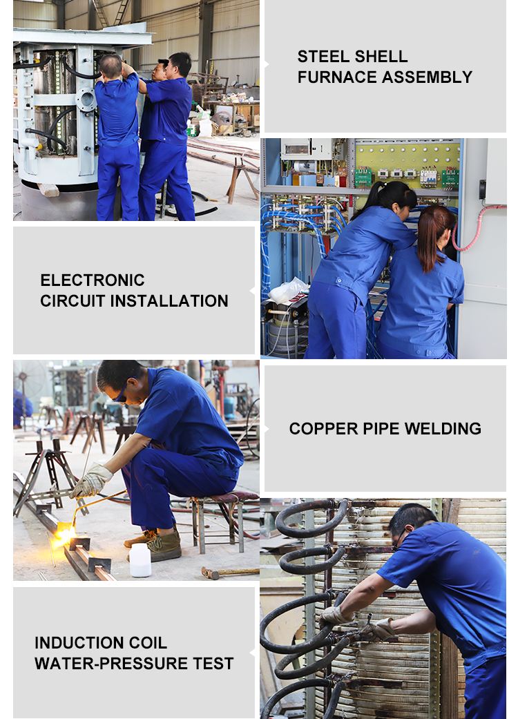 Metal Scrap Medium Frequency Smelting Furnace for iron copper aluminum steel zinc