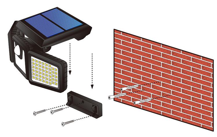 Solar Lights Outdoor,  3 Adjustable HeAmeriTop 74/100/122/138 LED 800LM Wireless LED Solar Motion Sensor Lights Outdoor