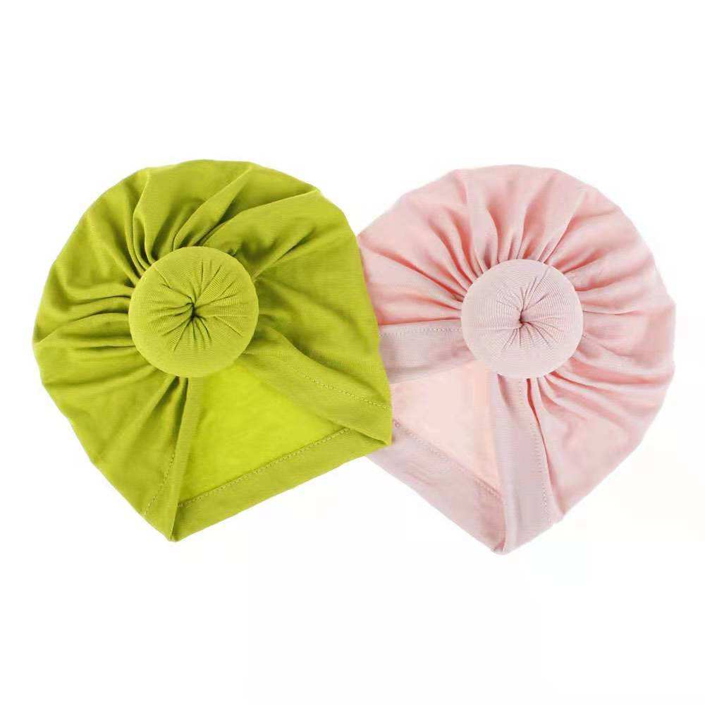 Newest Style Fashionable Attractive Solid Color Reusable Baby Girls turban headbands Bow Turbans Hats