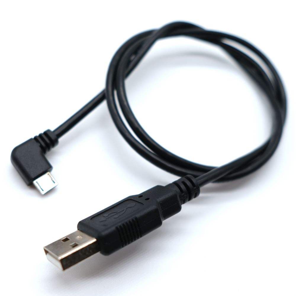 custom make black PVC power charging mobile phone cable right angle micro USB data transmission cable for phone