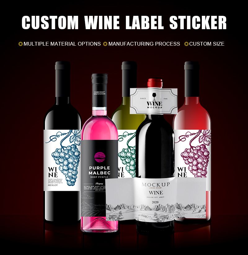 Nightclub Party factory supplier colorful customized LED champagne sticker wine EL bottle label