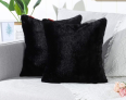 Comfortable plush super custom sofa rabbit fur soft cushion pillow outdoor yellow
