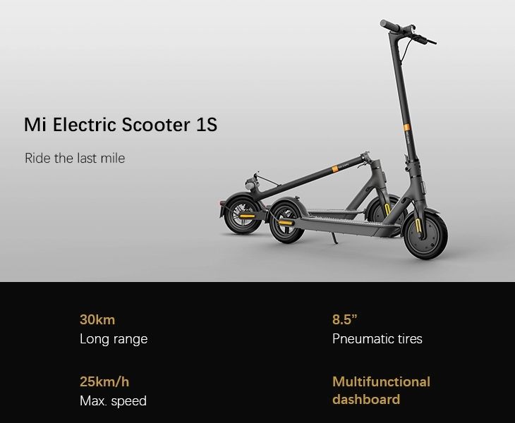 Hot Sale Xiaomi Mi Electric Scooter 1s Folding Kick Skateboard 8.5 Inch Scooter 25km/h speed Kickscooters Xiaomi Mijia Mi