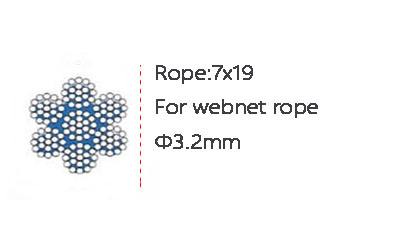 China Export hand-woven Knotted type stainless steel rope mesh / Cable Webnet