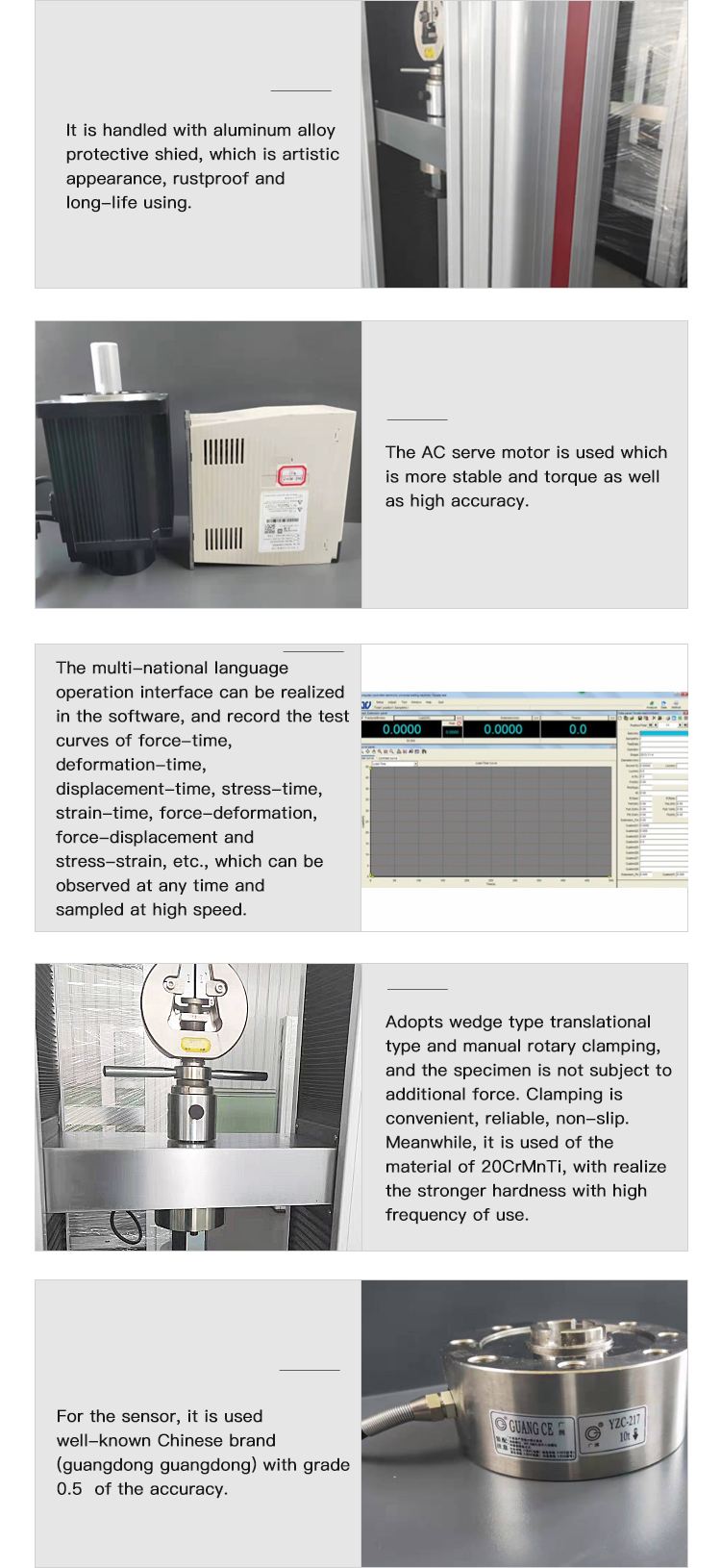 WDW series 10kn 50kn 100kn 200kn UTM electronic universal testing machine tensile test instrument
