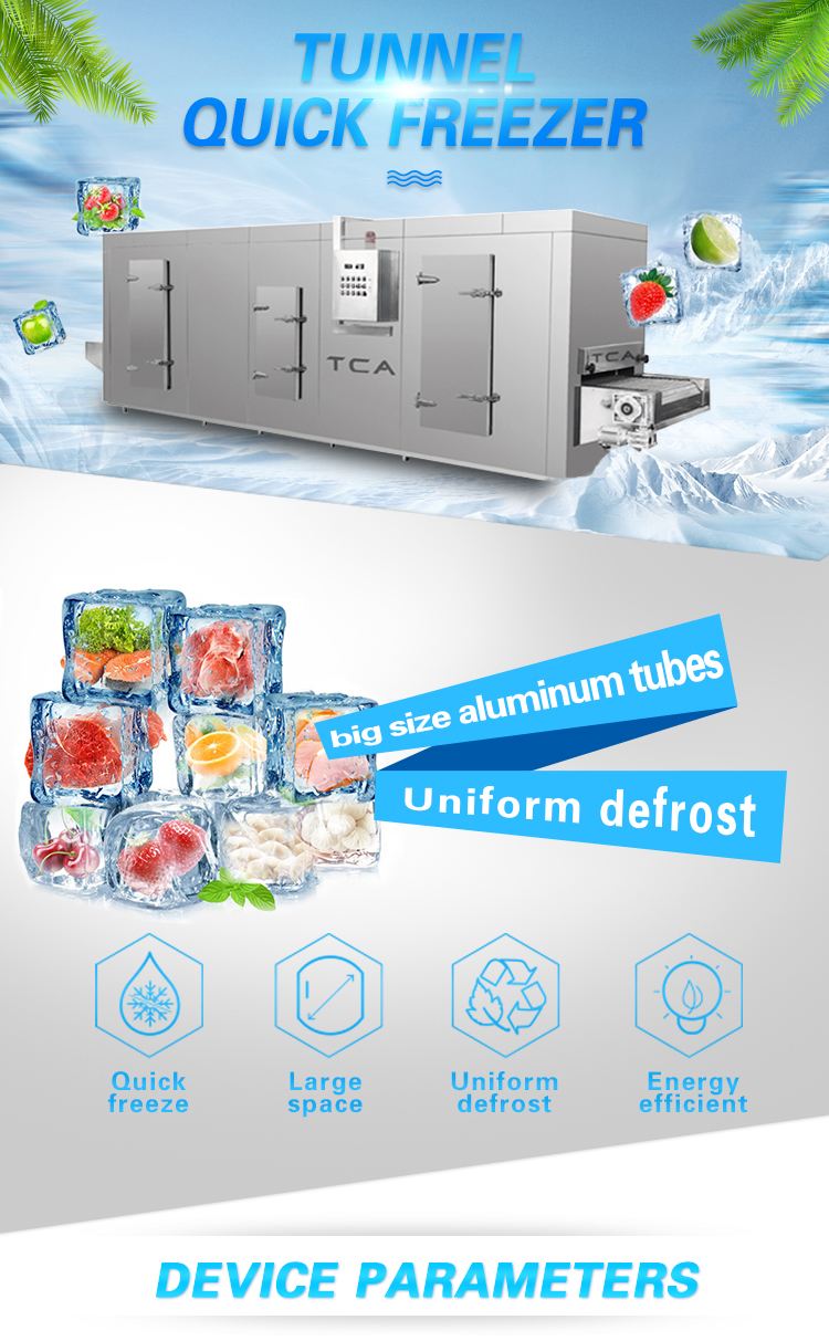 Tunnel Freezer/ iqf tunnel instant freezer machine/industrial Freezer Price