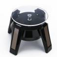 Eco friendly 360 degree rotating acrylic solar powered display stand for sunglass jewelry watch led turntable