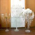 Table Top Decoration Glass Flower Stand Centerpiece Crystal Candelabra For Wedding Table