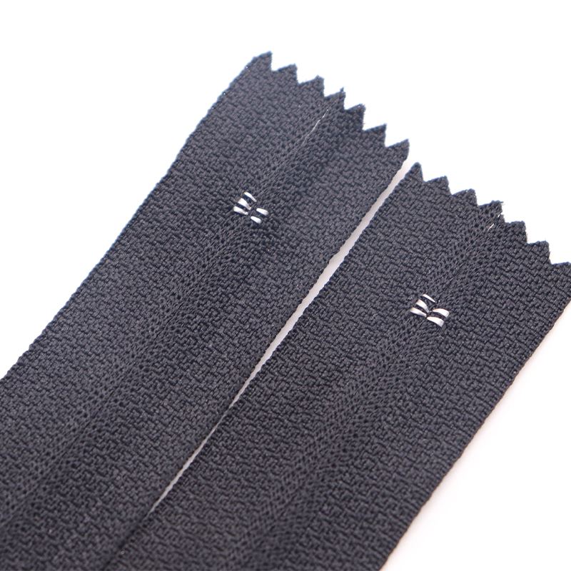 Nylon closed-end zipper school uniform sports pants pocket zipper black No. 3 reverse pocket zipper fine teeth
