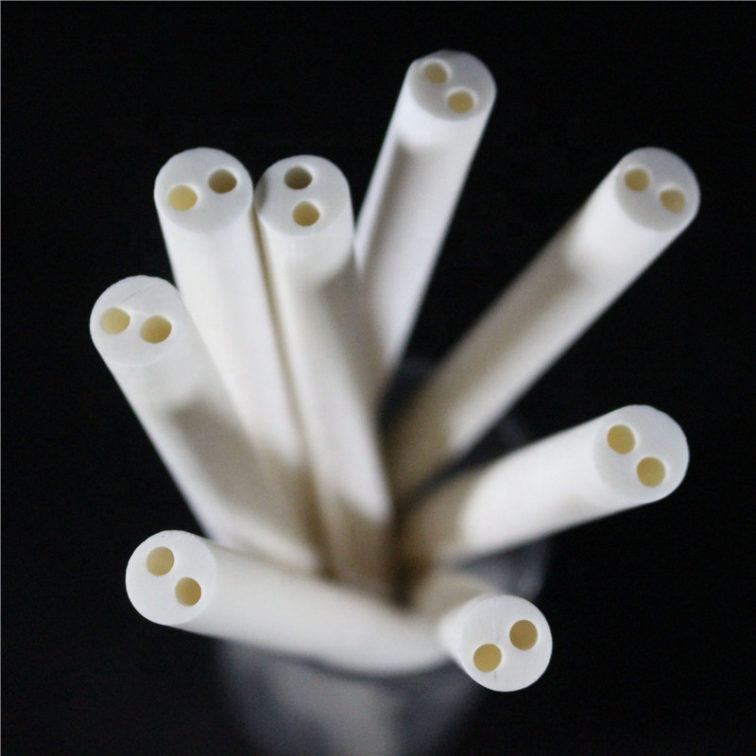 High Purity MgO Insulation 2 hole, 4 holes Tube Used for heating two-terminal electric ceramic heating element insulation