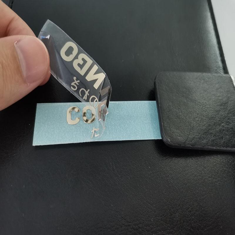Golf clubs/rods/mobile phone custom 3d hologram adhesive mylar electroforming thin metal nickel logo label nameplate sticker