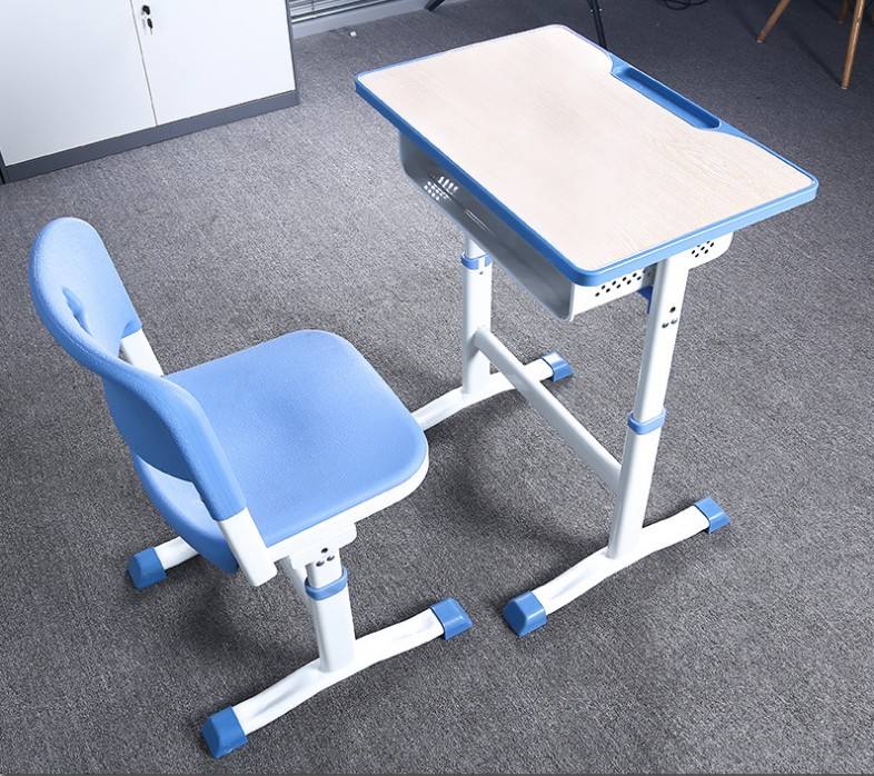 Adjustable modern plastic school Students shelf Children study Desk and Chairs Set pink suitable human