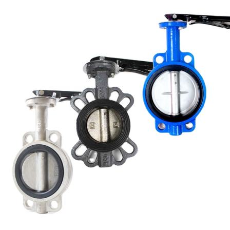 golden supplier dn100 pn16 epdm seat handle operated centerline concentric wafer type butterfly valve