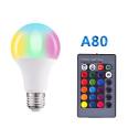 led remote bulb RGB bulb lamp 3w 5w  rainbow color ambience light plastic aluminum cross-border hot selling factory direct sales