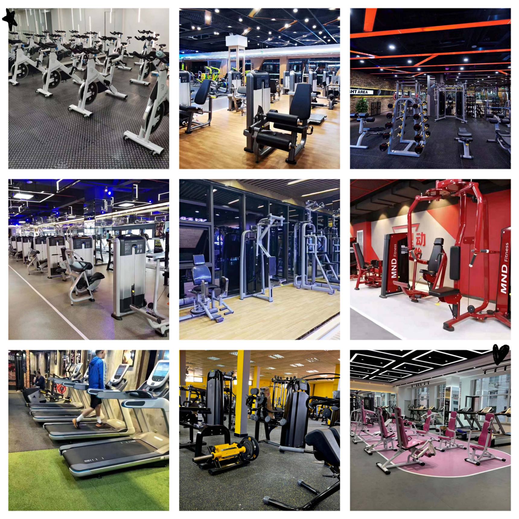 Commercial Gym Use Body Building Cardio Gym Equipment LED Key Board Running Machine Electric 3HP Treadmill