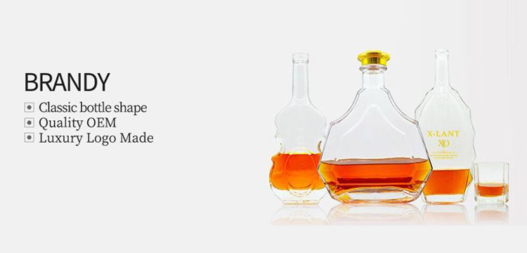 2021 Fancy custom design screen printing 750ml 375ml 700ml clear frosted vodka spirit whisky Liquor Empty glass bottle wholesale