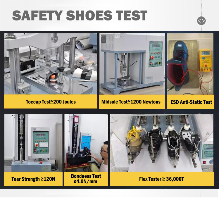 Oil proof skid proof puncture proof  steel foot working  cowhide steel toe injection molding  high cut safety shoes