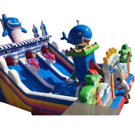 Commercial kids playground obstacle toboggan gonflable bouncy water slide combo bounce house inflatable bouncer jumping castle