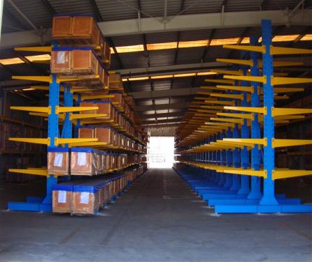 Adjustable Customized Steel Coil Warehouse Storage Cantilevered Rack/Heavy Duty Cantilever Racking For Rebar Storage