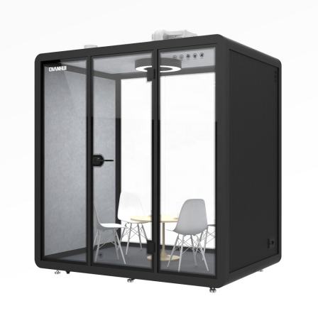 Conference Room Furniture Metal Customized Steel Stainless Office Work Pod Meeting Room Black Silver White Conference Booth