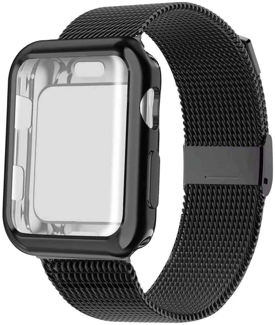 Magnet Milanese Watch Band 44mm 42mm , Metal Band for iWatch Series 6 5 4 , 3 2 Mesh Strap 40mm 38mm